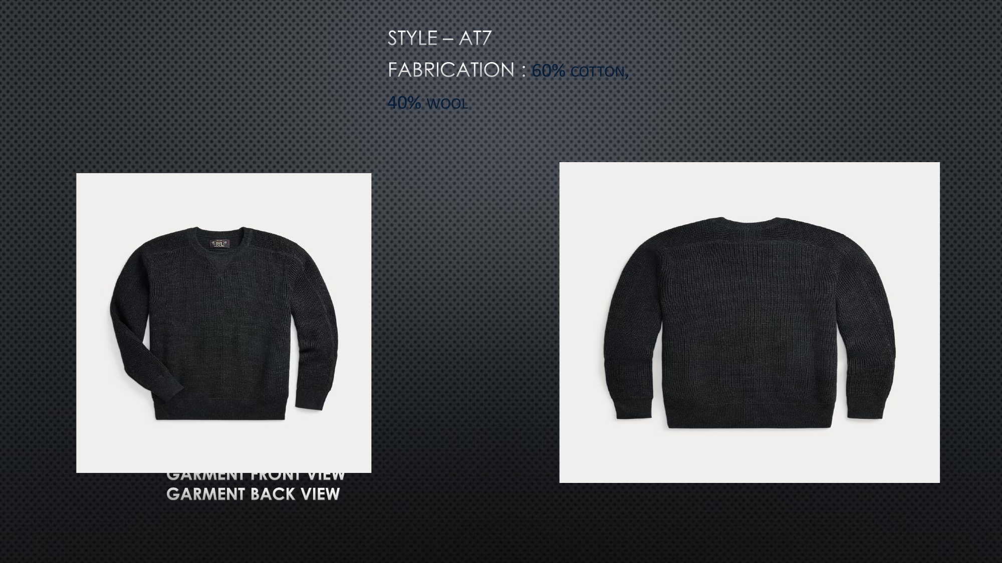 Business apparel sample with branding-ready layout