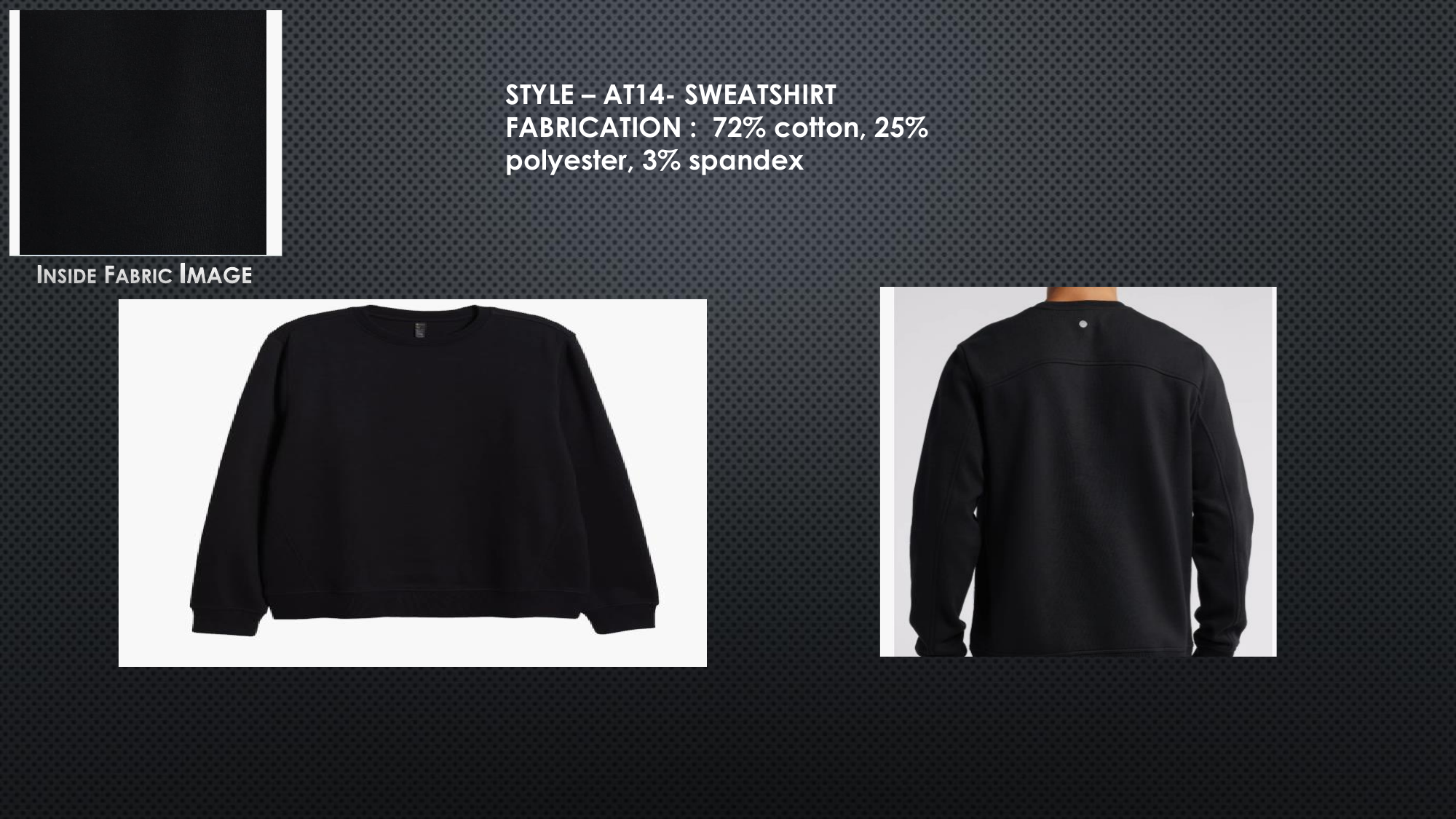 Branded uniform sample for company apparel program